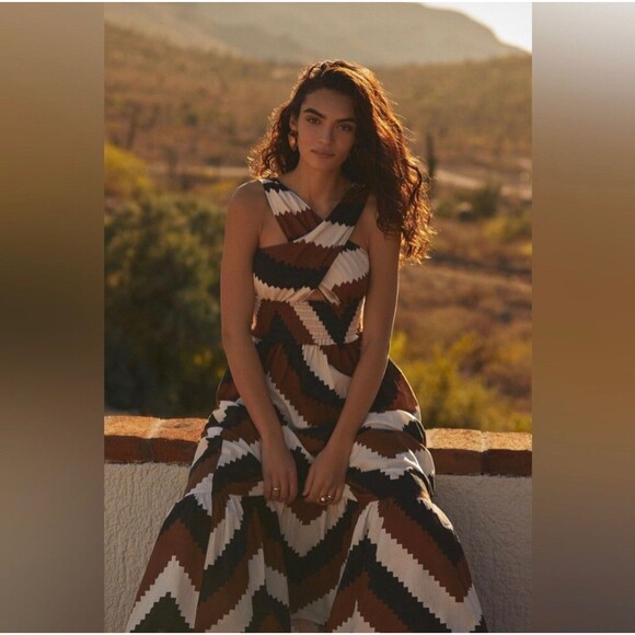 Anthropologie Plenty by Tracy Reese Printed Halter Maxi Dress Size Large - Picture 4 of 12